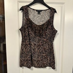 White House Black Market Animal Print Cami - Size L
